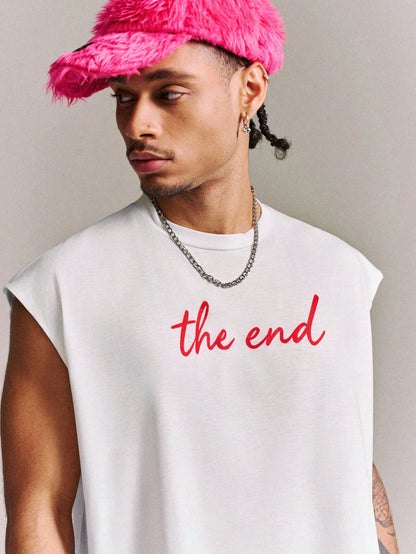Men's Streetwear Handwritten Letter Tank Top