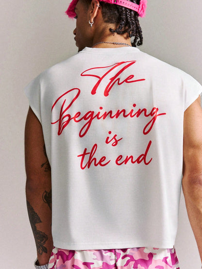 Men's Streetwear Handwritten Letter Tank Top