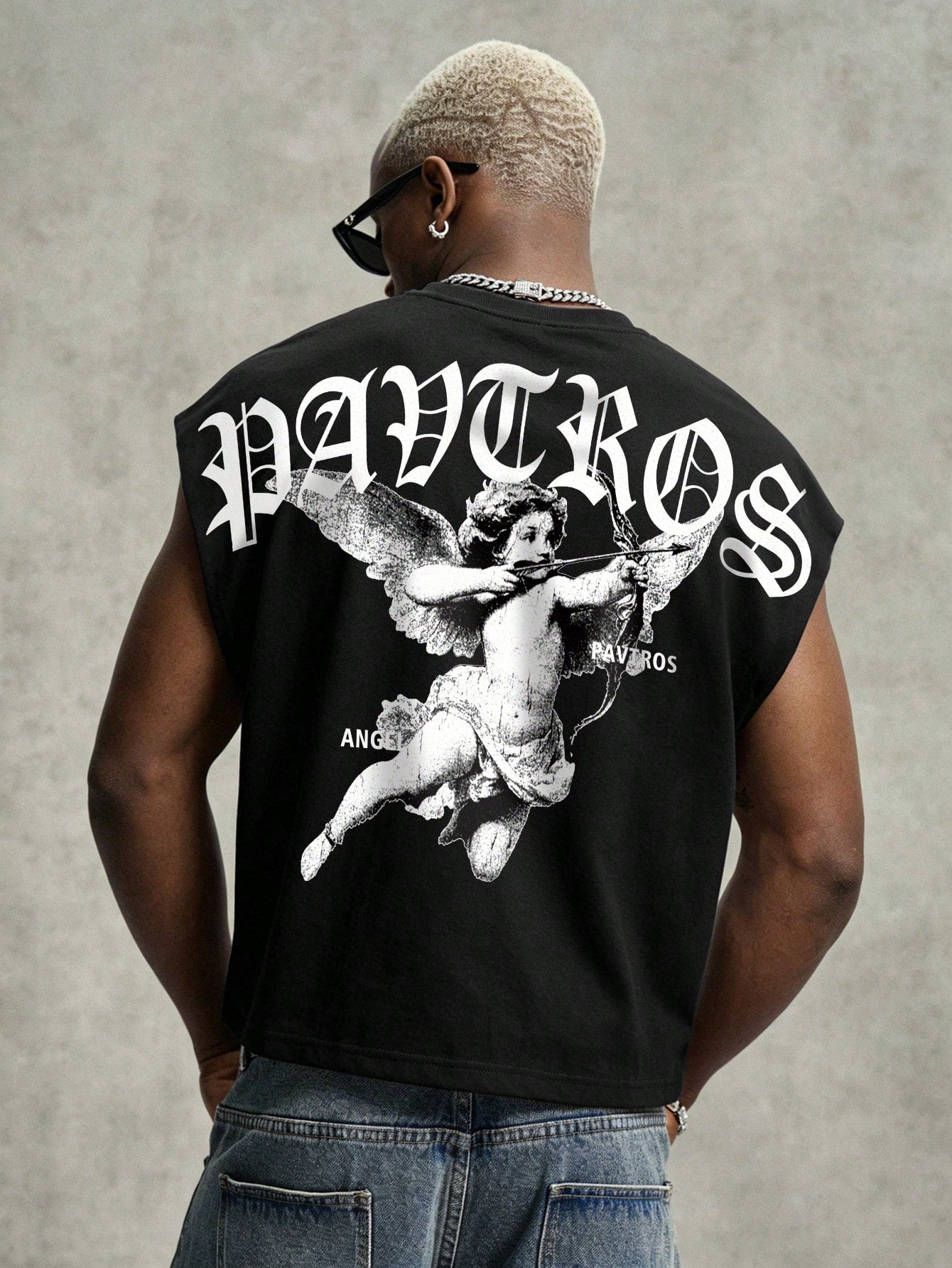 Men's Casual Cupid Graphic Loose Tank