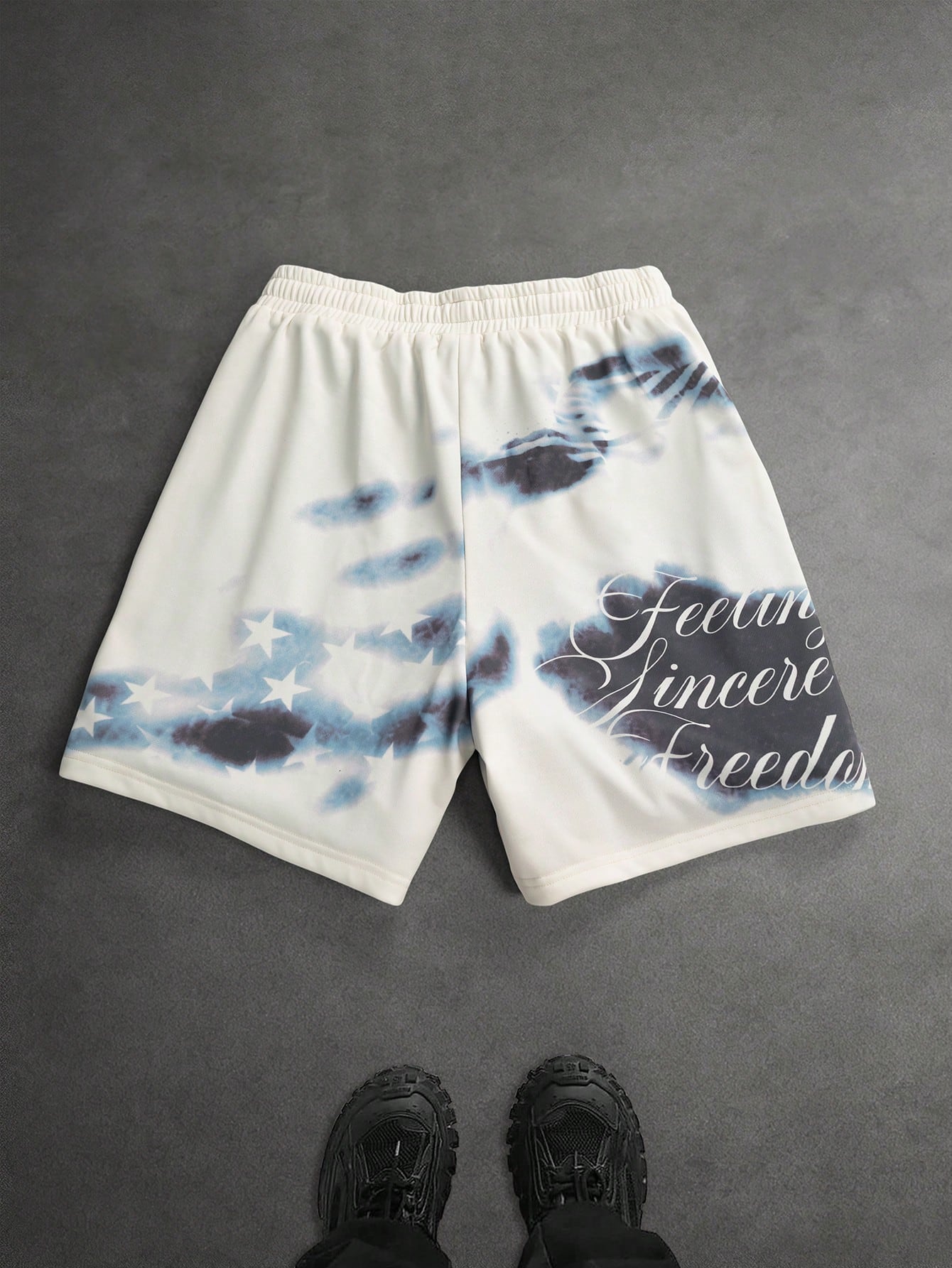 Men's Zebra Print Drawstring Summer Beach Shorts