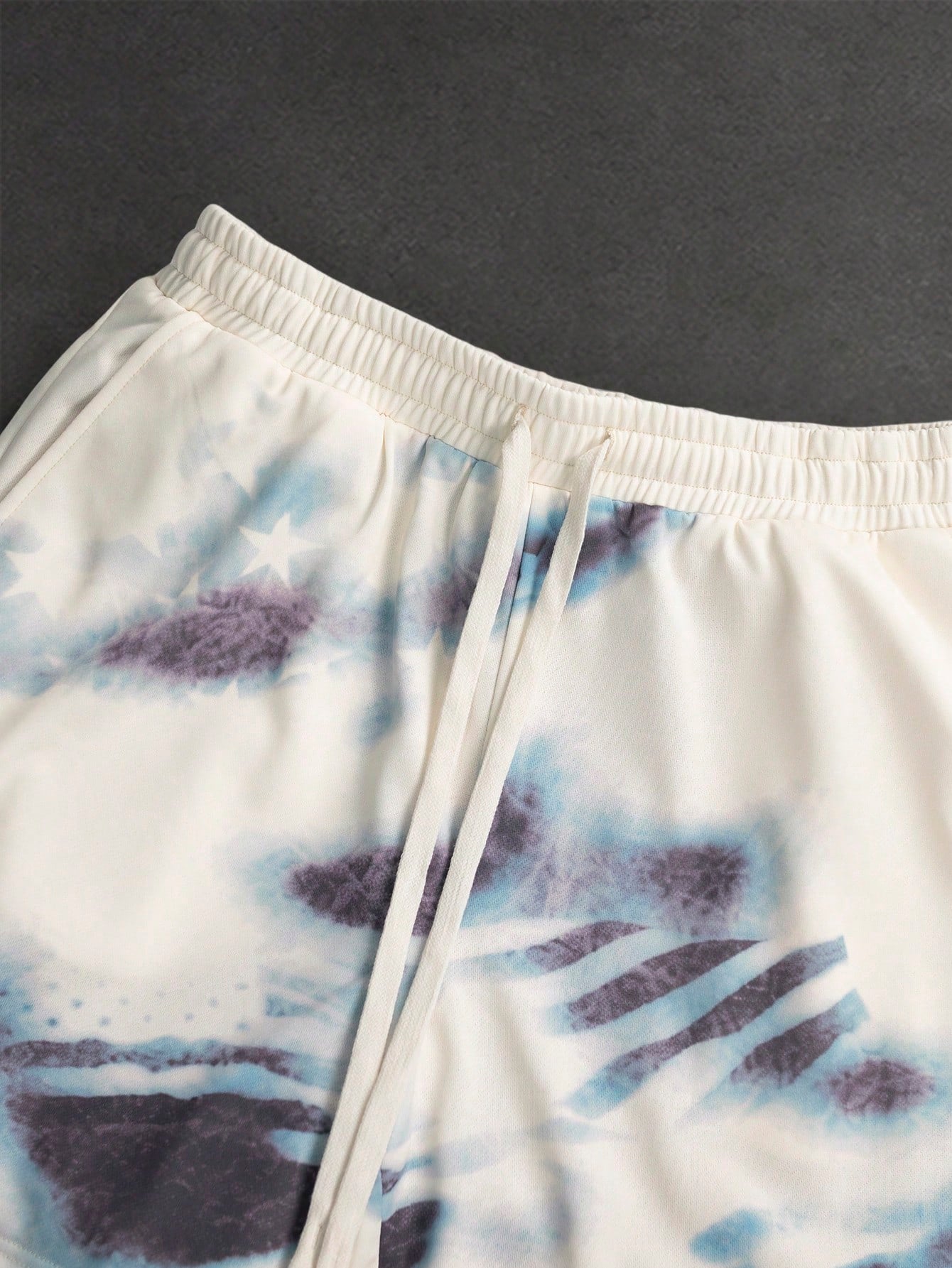 Men's Zebra Print Drawstring Summer Beach Shorts