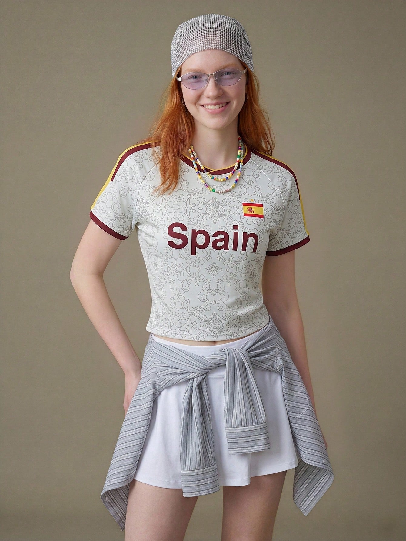 Spain 2026 World Cup Women's Crop Soccer Jersey