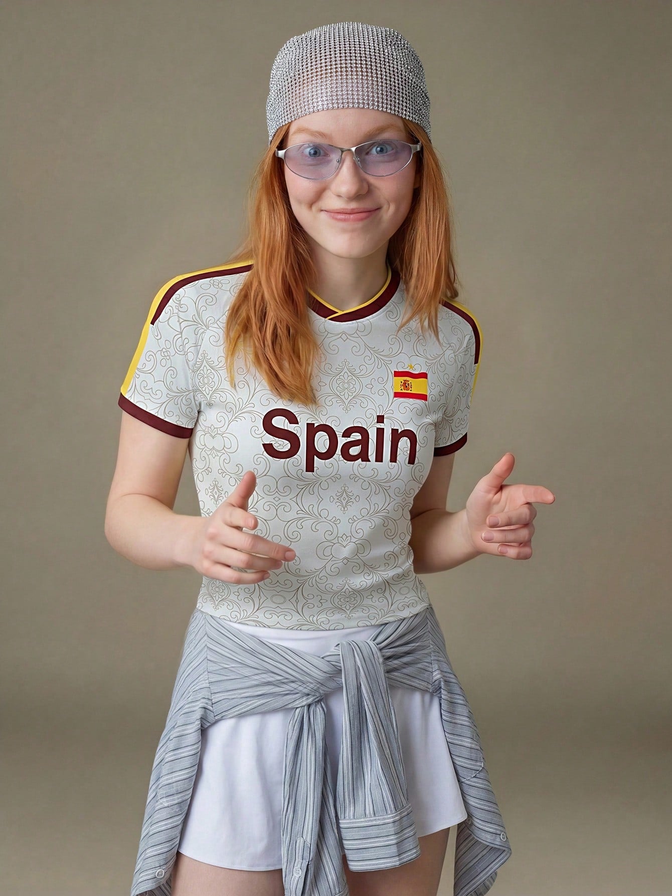 Spain 2026 World Cup Women's Crop Soccer Jersey