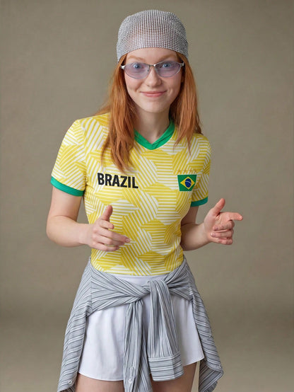 Brazil 2026 World Cup Crop Top Soccer Jersey