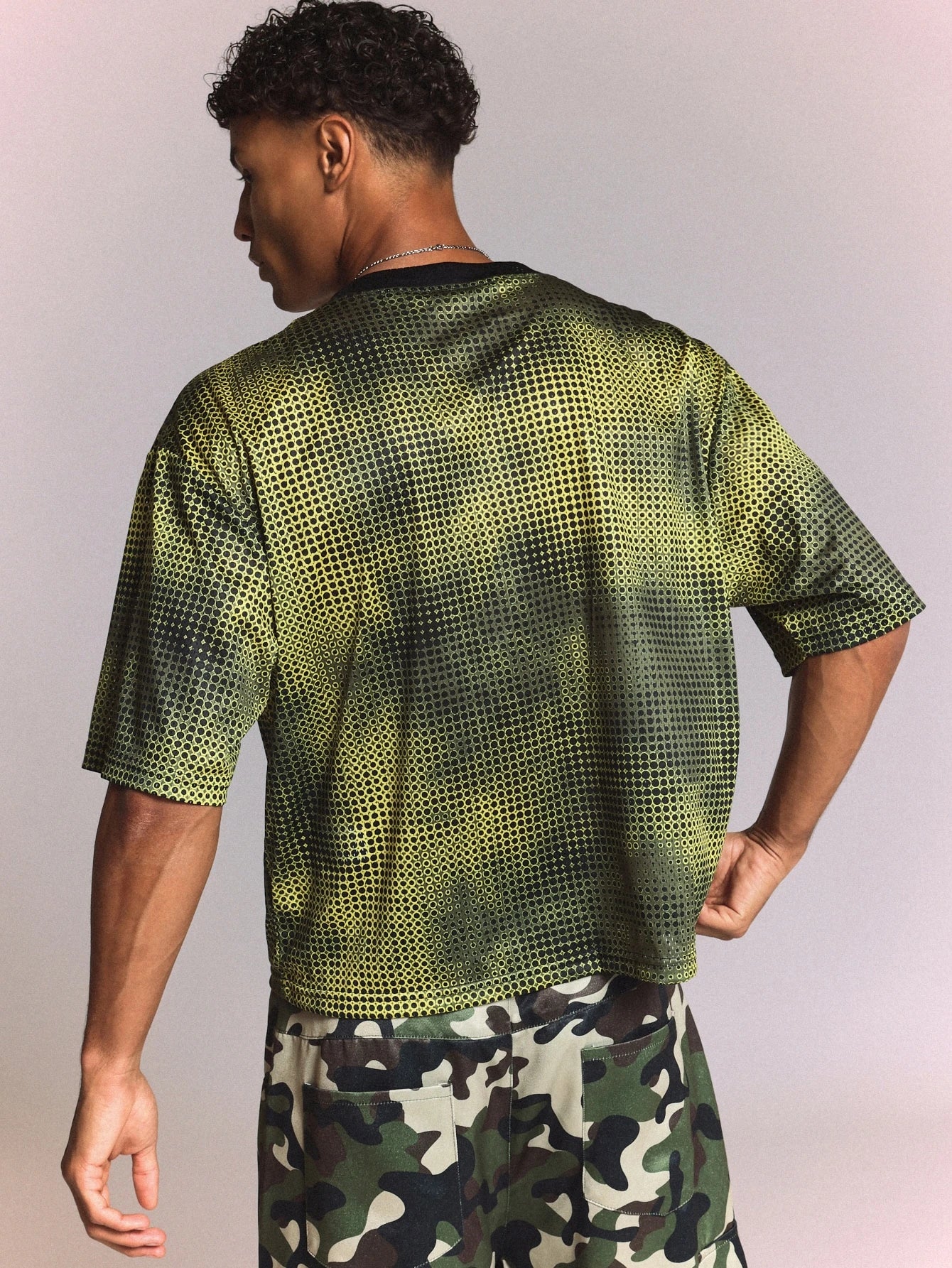 V-Neck Graphic Printed Football Jersey Short Sleeve Tee