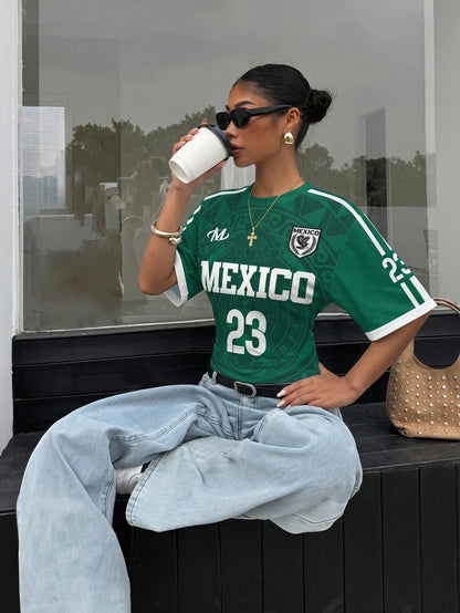 Mexico Football Jersey Crop Top