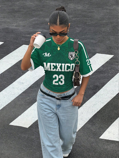 Mexico Football Jersey Crop Top