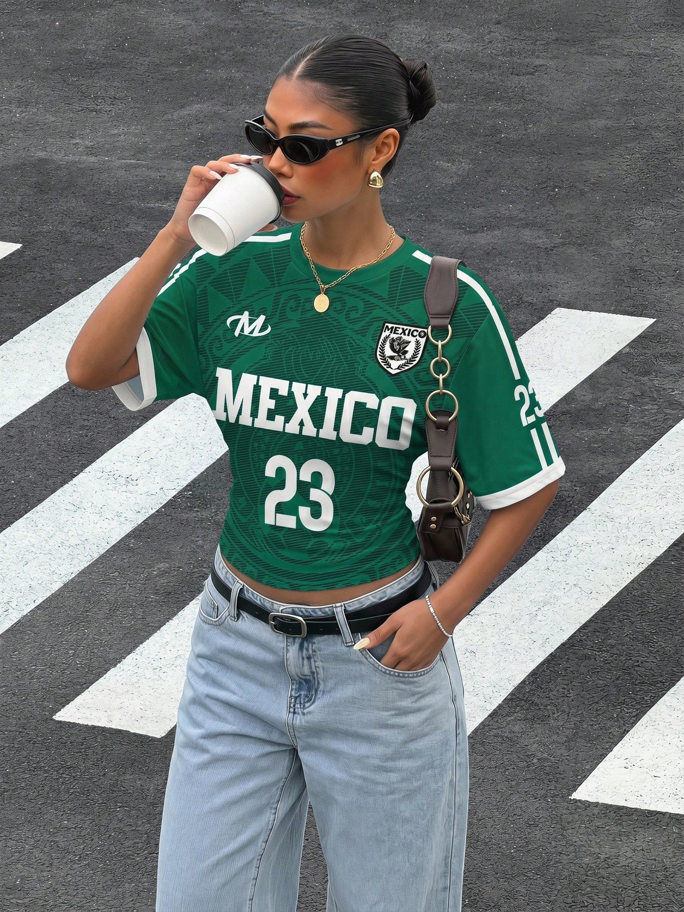 Mexico Football Jersey Crop Top