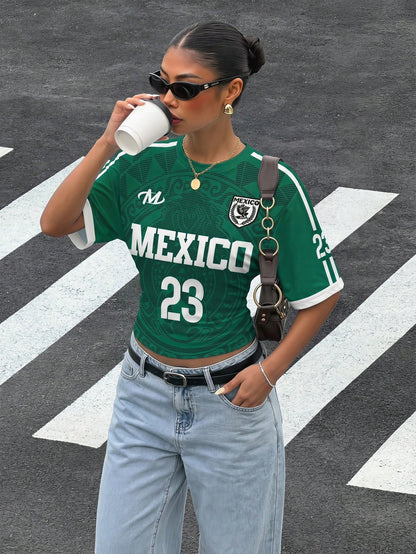 Mexico Football Jersey Crop Top