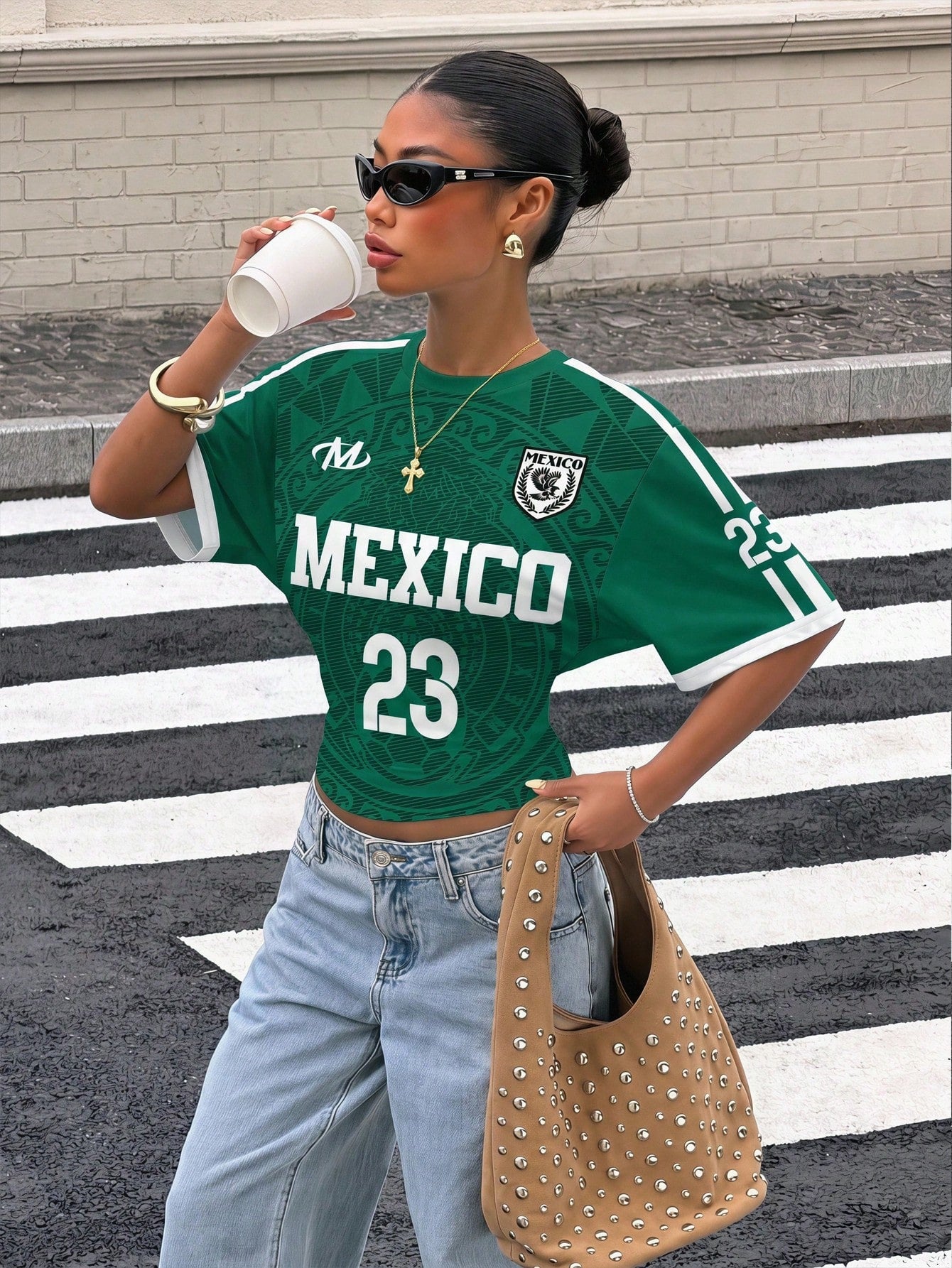 Mexico Football Jersey Crop Top
