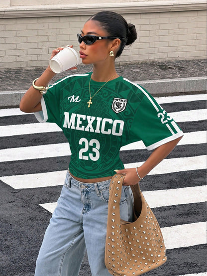 Mexico Football Jersey Crop Top