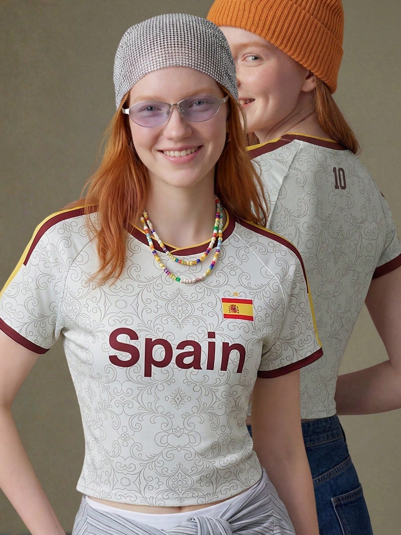 Spain 2026 World Cup Women's Crop Soccer Jersey