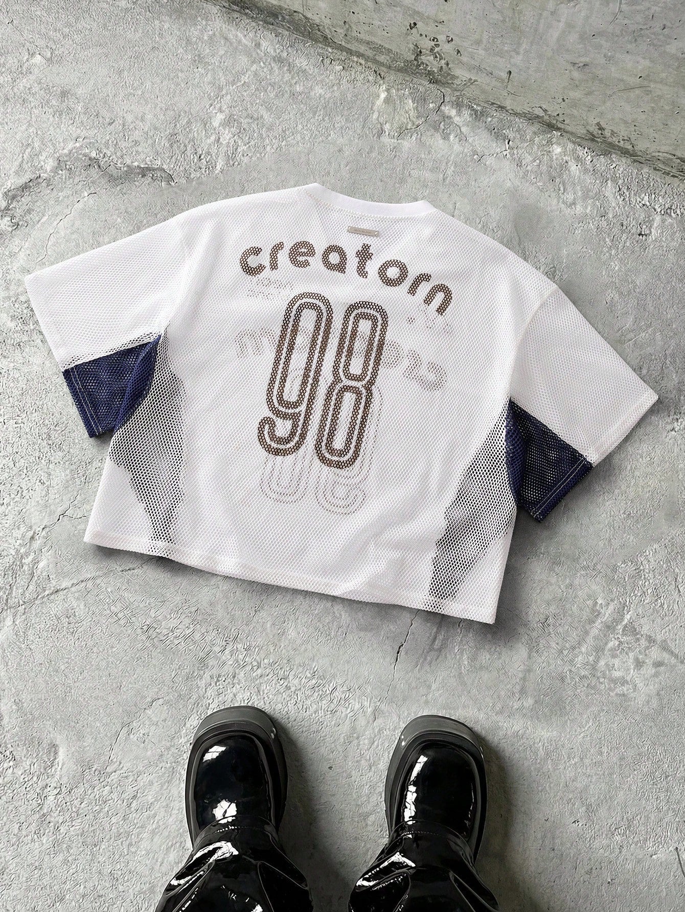Men Printed Sheer Graphic Streetwear Football T-Shirt - Pisif