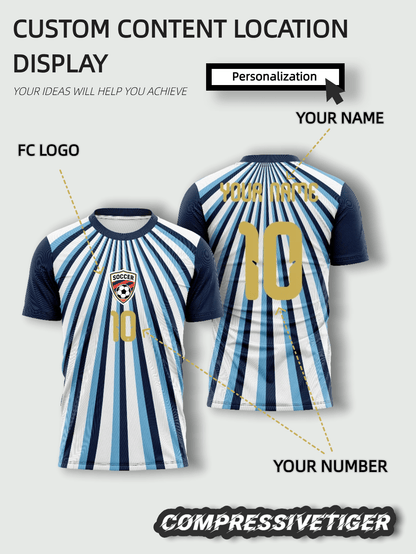 Argentina Sky Blue Striped Training Football Jersey