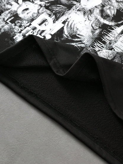 Men Street Life Graphic Loose Long Sleeve Tee