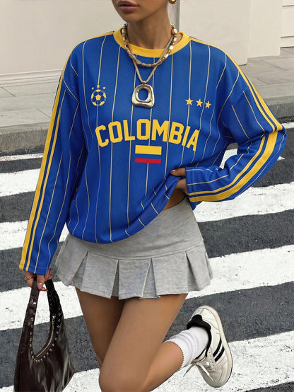 Colombia Long Sleeve Football Jersey