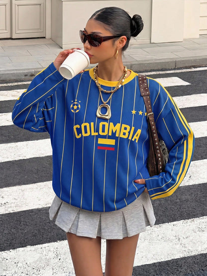 Colombia Long Sleeve Football Jersey