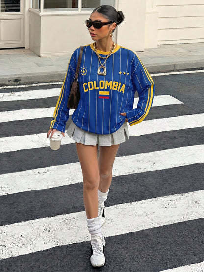 Colombia Long Sleeve Football Jersey