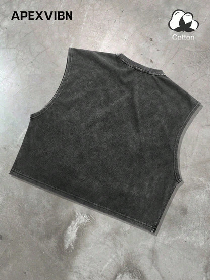 Vintage Washed Chicago 23 Loose Fit Tank Top