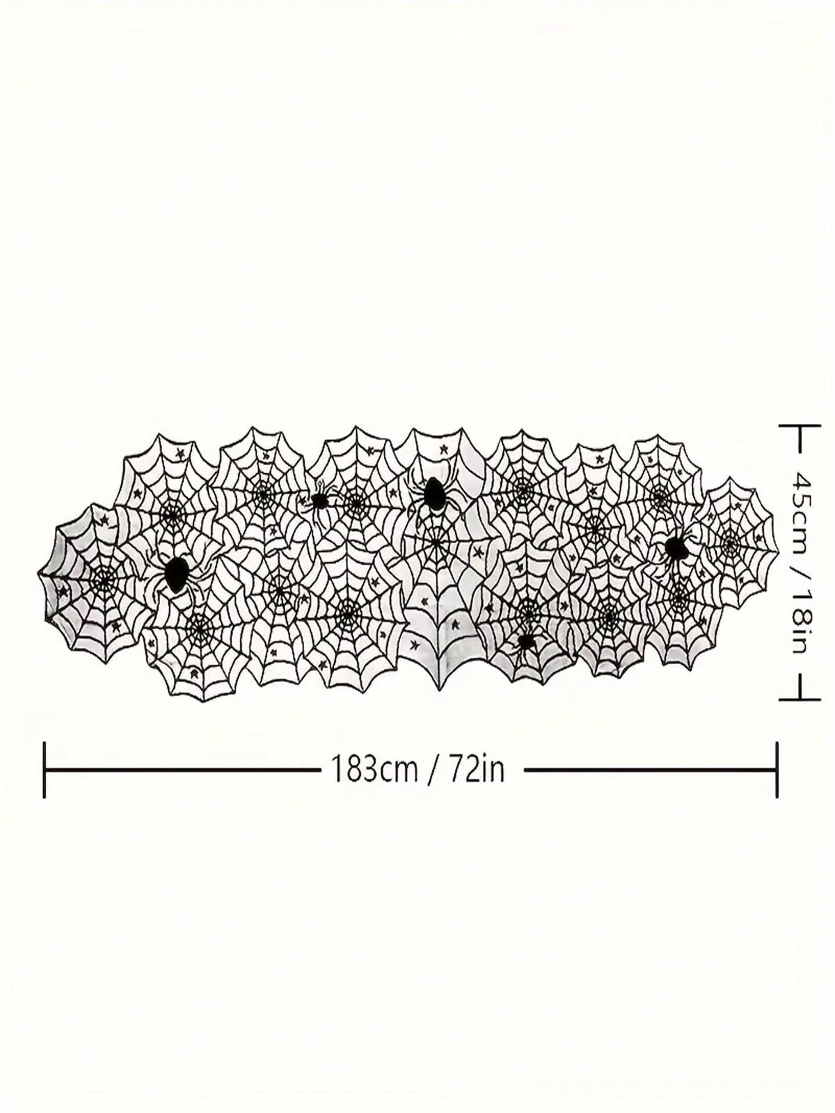 Lace Halloween Spider Web Table Runner