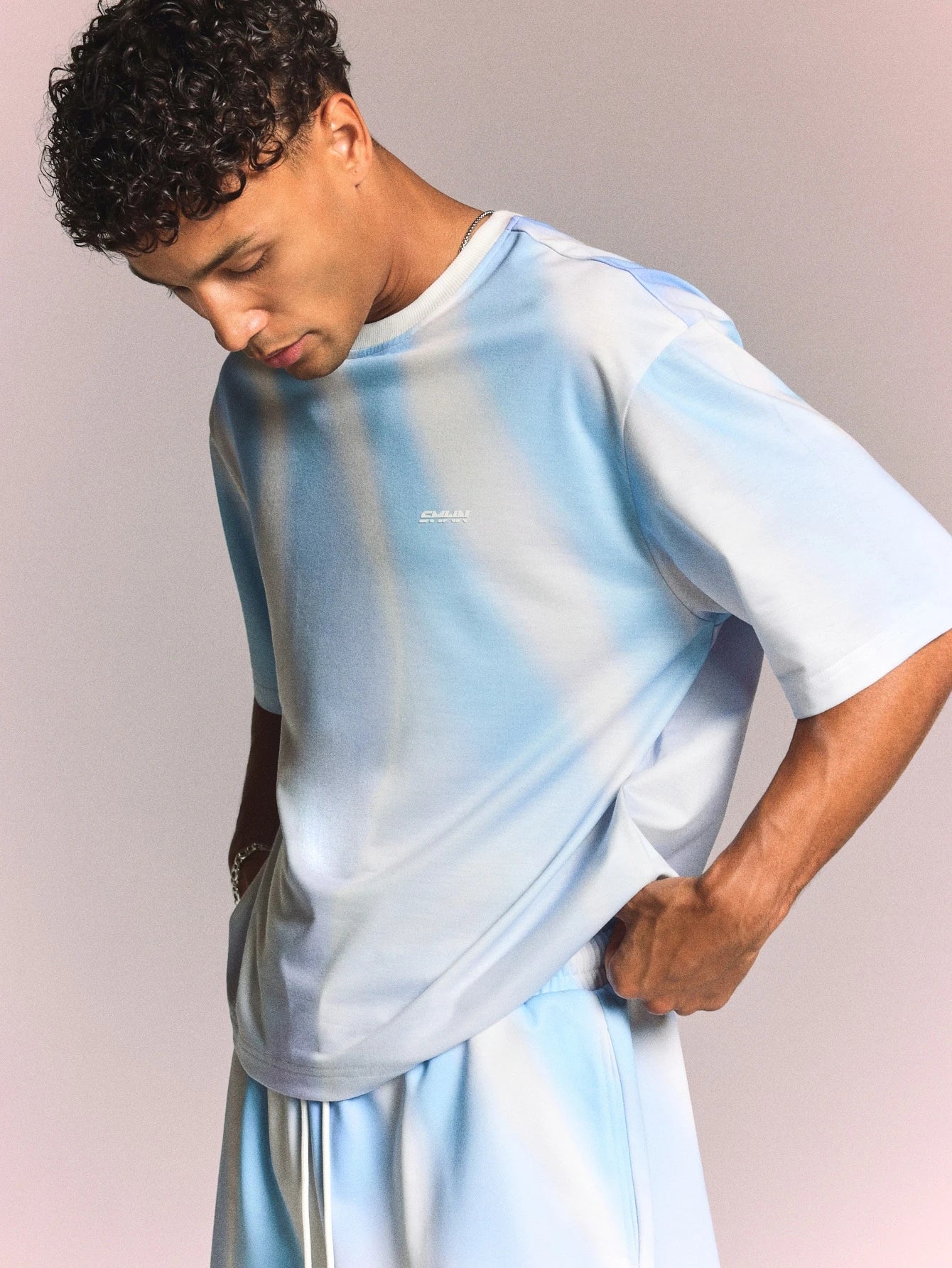 Men Printed Sheer Graphic Streetwear Football T-Shirt
