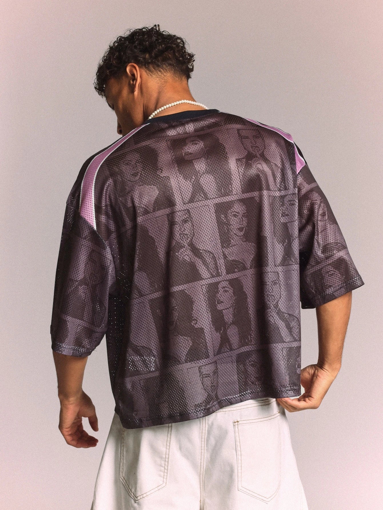 Playboy x Sumwon Boxy Panelled Printed T-Shirt