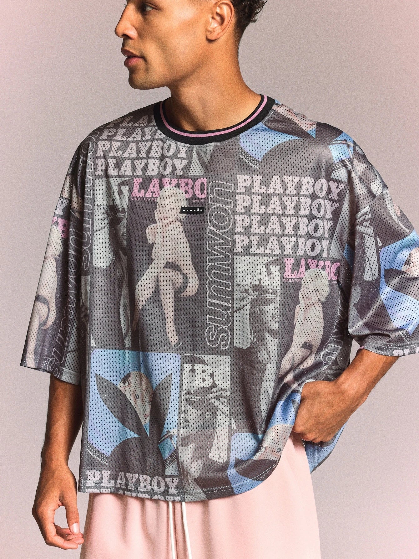 Playboy x Sumwon Box Fit Mesh Jersey Festival Tee