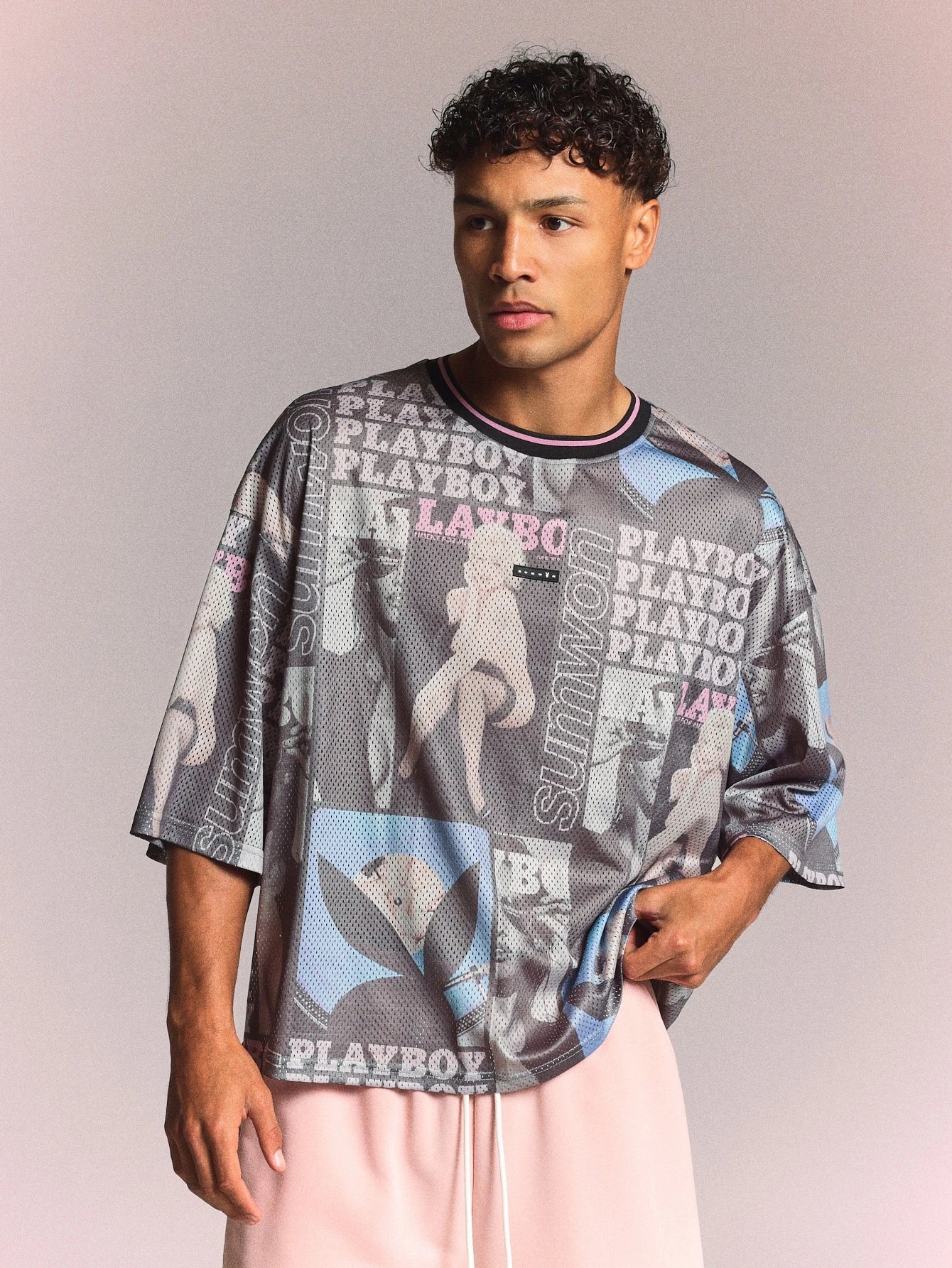Playboy x Sumwon Box Fit Mesh Jersey Festival Tee