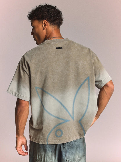 Oversized Washed Bunny Graphic Tee