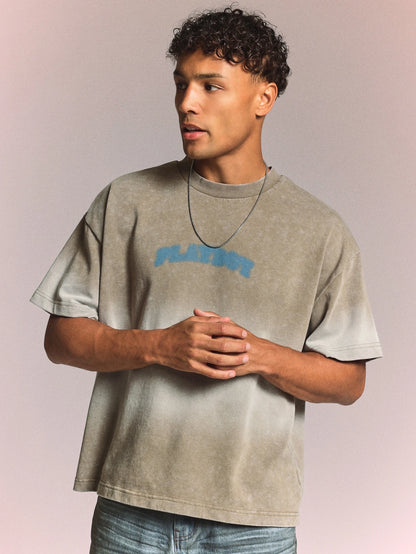 Oversized Washed Bunny Graphic Tee