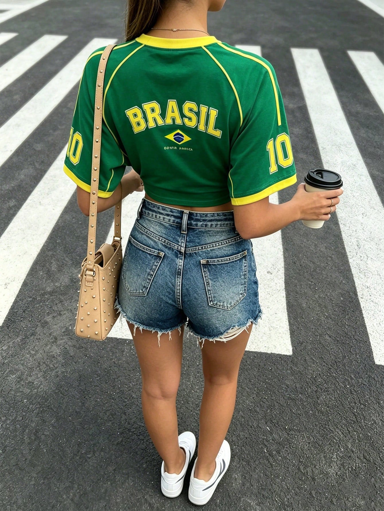 Brazil Flag World Cup Loose Fit Jersey Tee Top