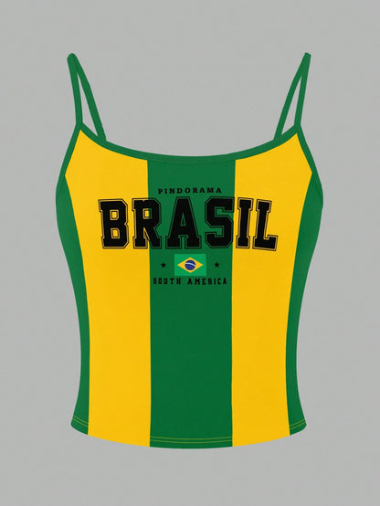 Women Brazil 2026 Football Graphic Camisole Top