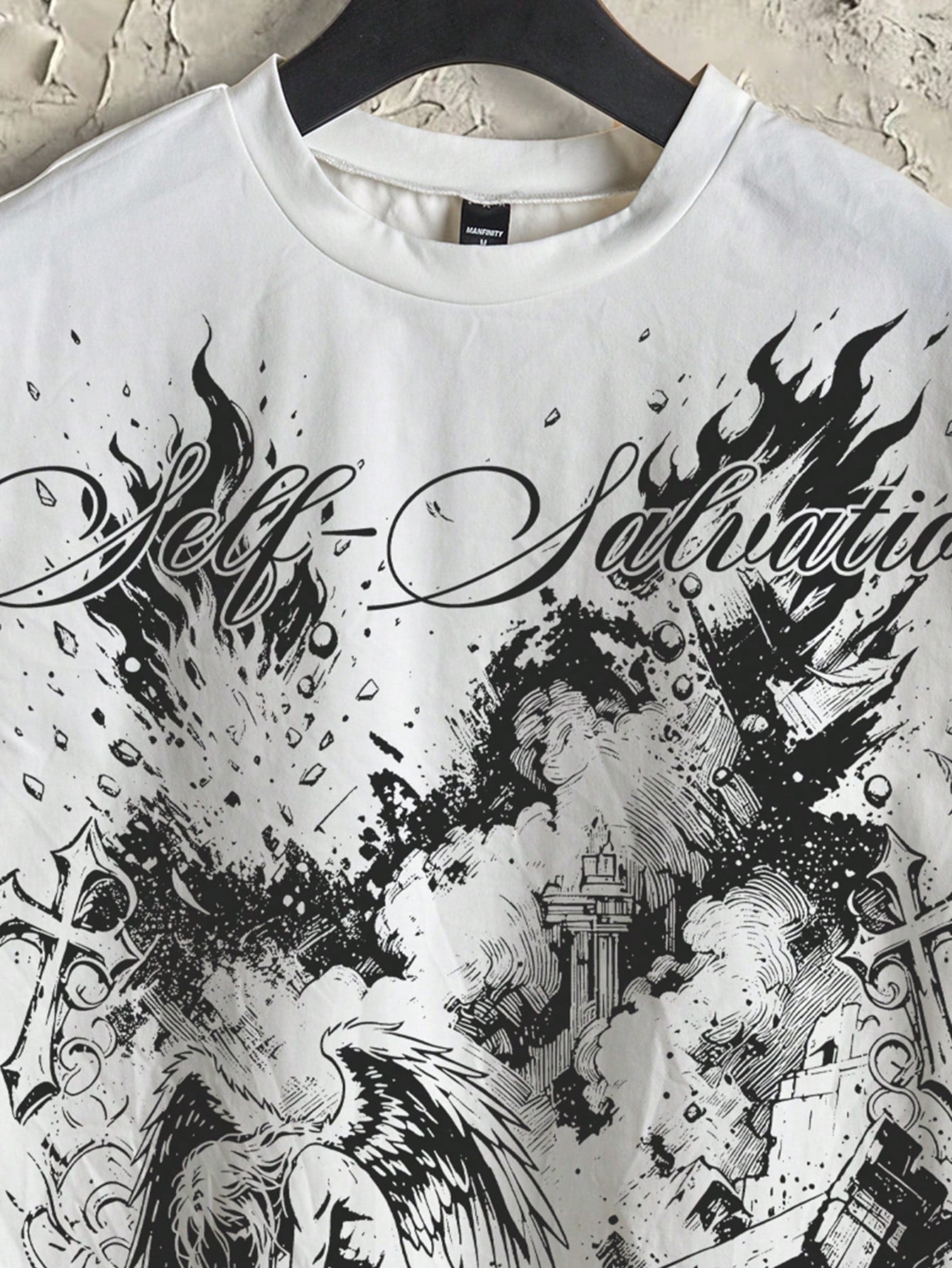 Men's Cotton Boxy Distressed City Graphic Tank Top