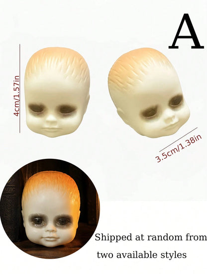 Halloween Plastic Skulls Set Spooky Party Decor