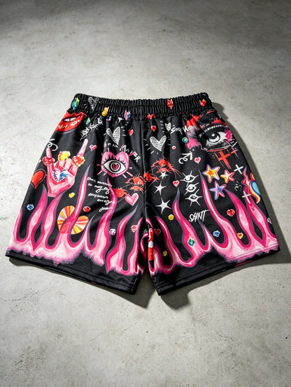 Digital Print Men's Casual Beach Shorts