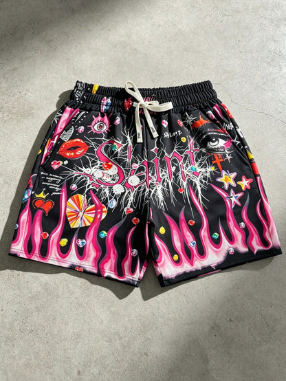 Digital Print Men's Casual Beach Shorts