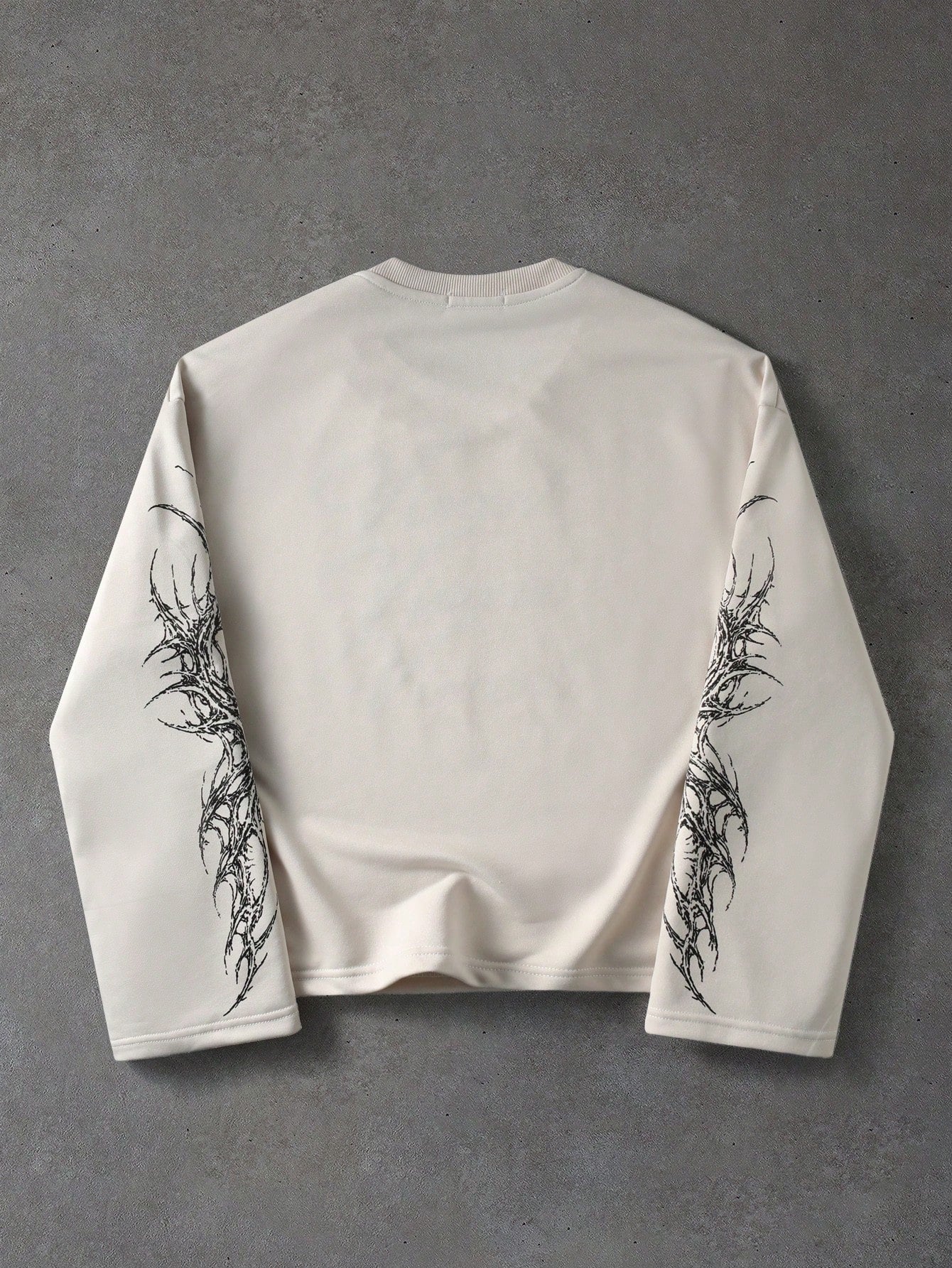Men Street Life Printed Long Sleeve T-Shirt Loose Fit