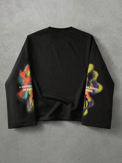 Street Life Loose Fit Men's Printed Long Sleeve Tee