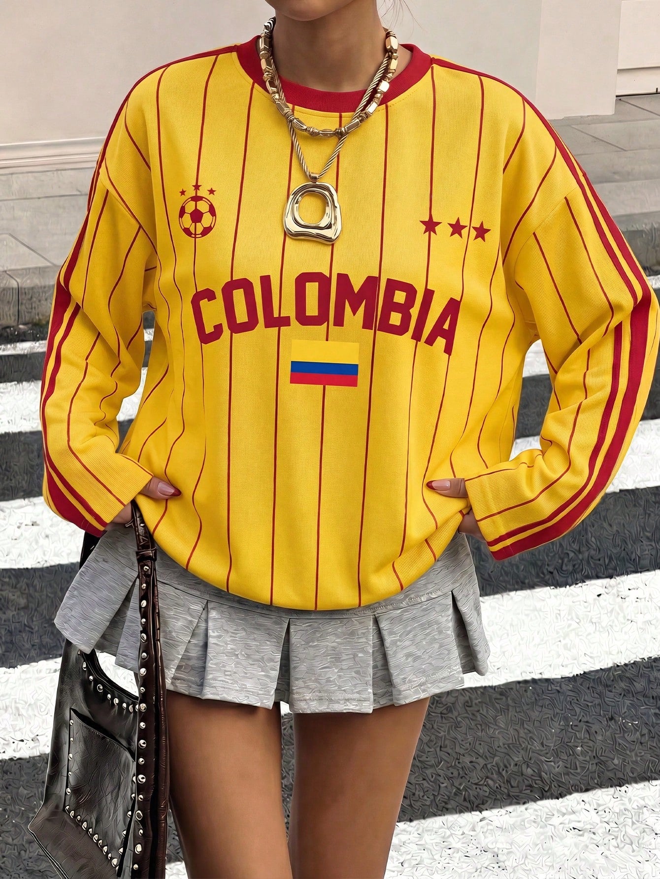 Colombia Retro Long Sleeve Women's Football Jersey