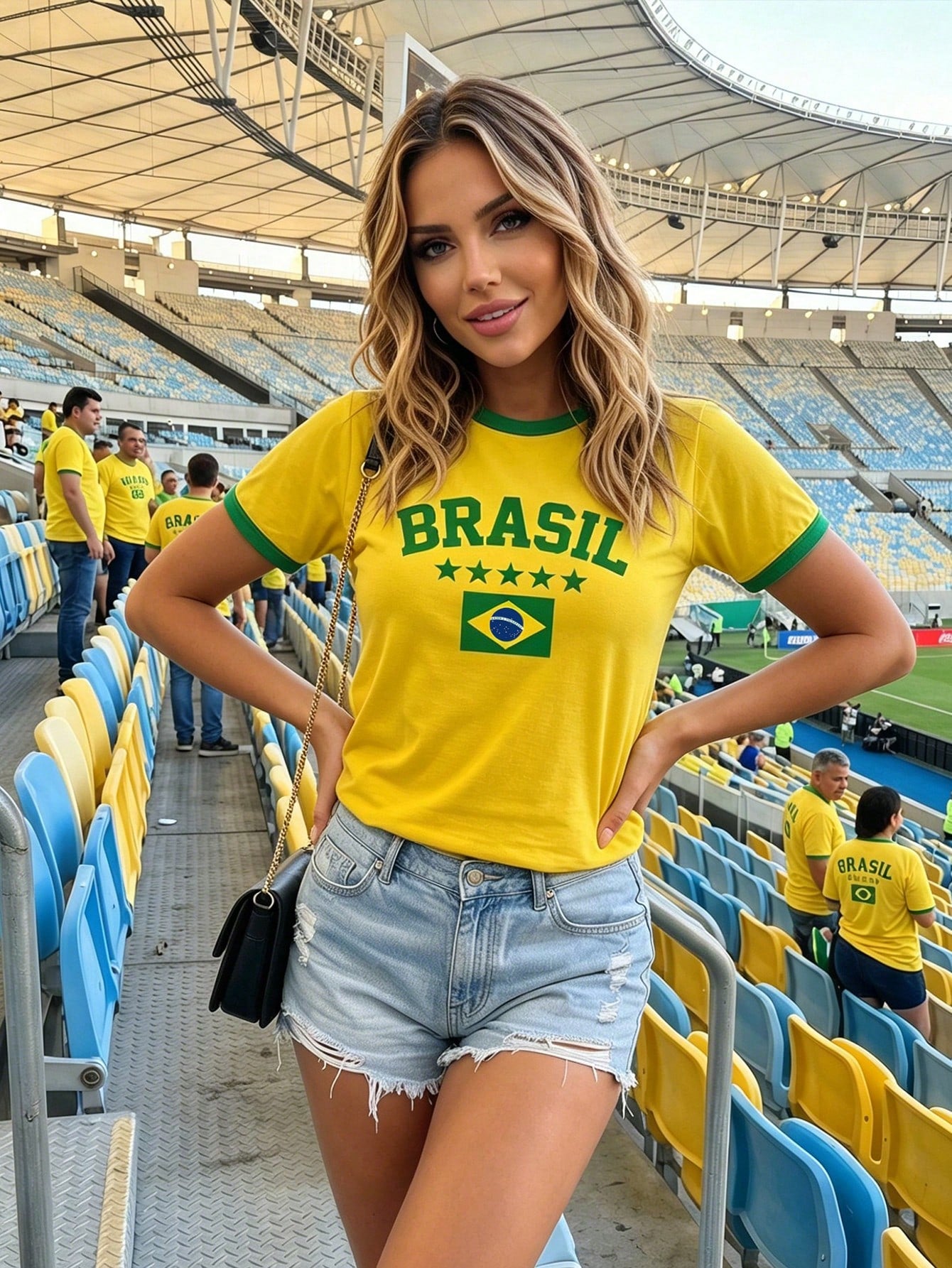 Brazil 2026 World Cup Women Slim Fit T-Shirt
