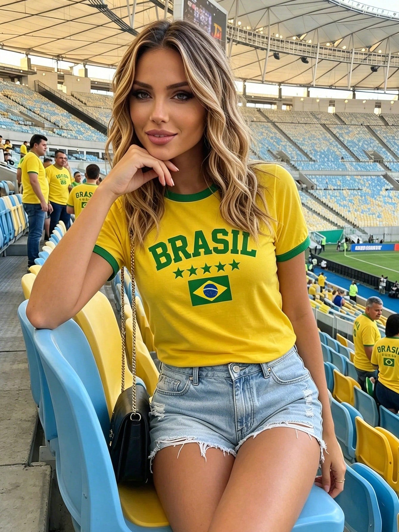Brazil 2026 World Cup Women Slim Fit T-Shirt