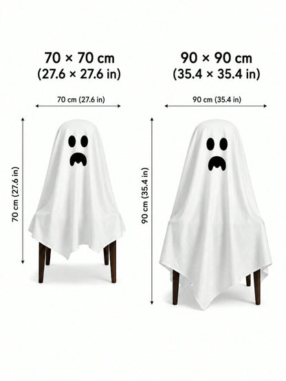 Halloween Ghost Chair Cover White Spooky Decor