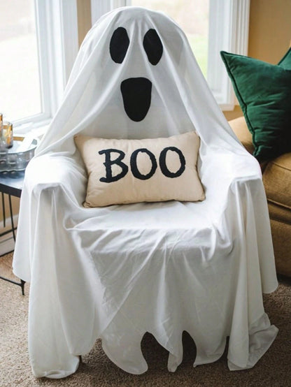 Halloween Ghost Chair Cover White Spooky Decor