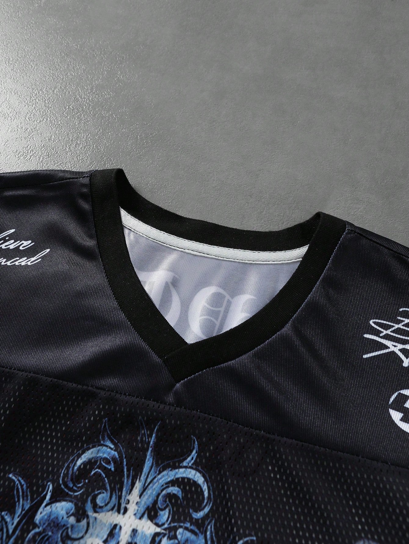 Men Mesh Patchwork Sports Short Sleeve Jersey