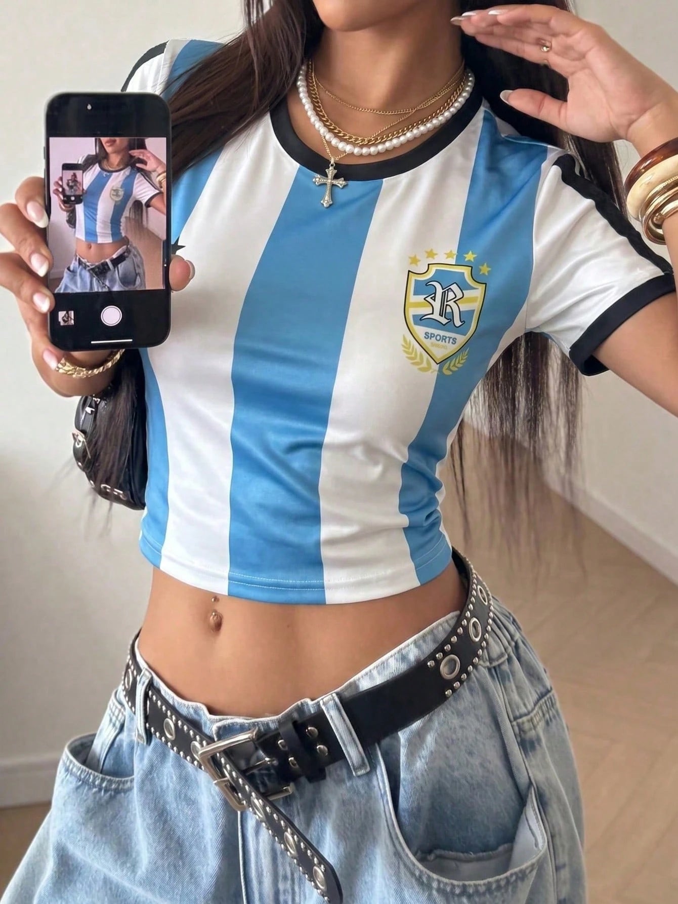 Argentina World Cup Women's Quick-Dry Football Top