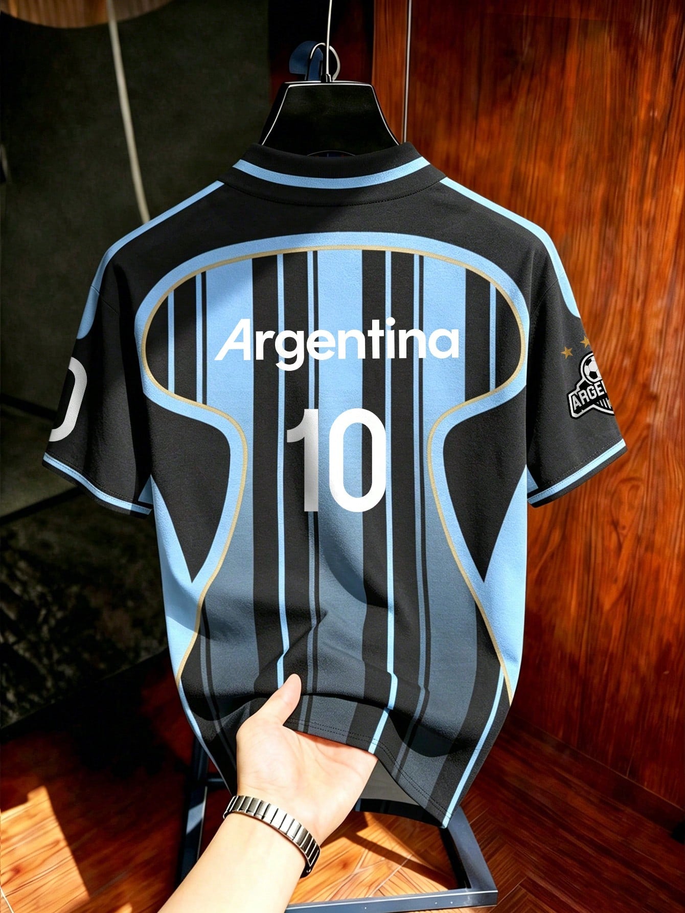 Argentina Vintage Striped Soccer Jersey