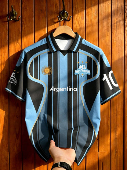 Argentina Vintage Striped Soccer Jersey