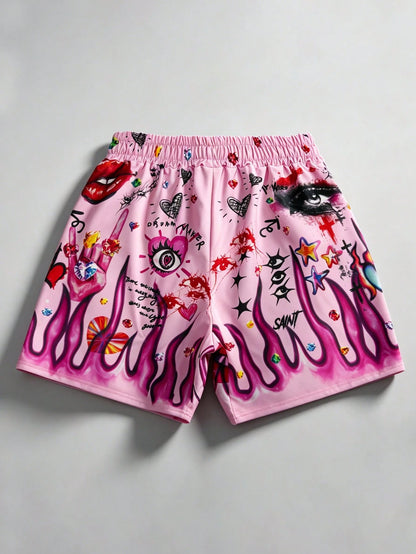 Digital Print Men's Casual Beach Shorts