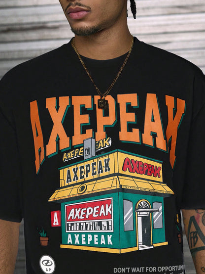 Men's Print Casual Crewneck T-Shirt