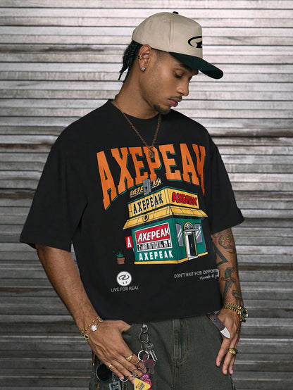 Men's Print Casual Crewneck T-Shirt